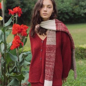 INDIGO LUNA WINTERFALL CARDIGAN POMEGRANATE